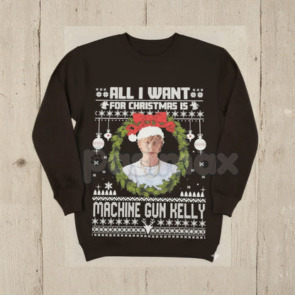 MGK "All I Want For Xmas" Sweatshirt – Machine Gun Kelly Music Holiday Crewneck