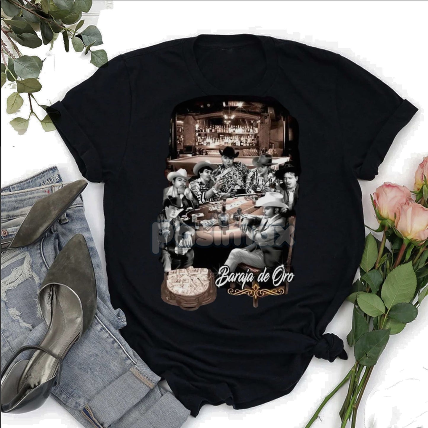 Mexican Narco Style Graphic Tee - Norteño Cowboy Corrido Shirt for Men, Bold Latino Fashion