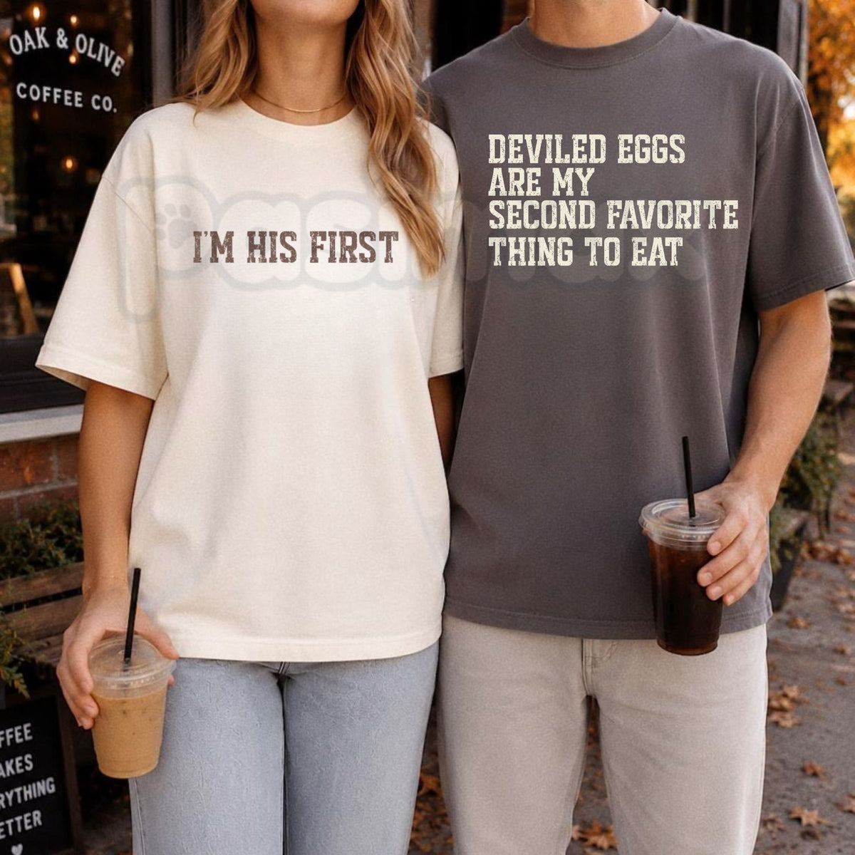 Comfort Colors® Funny Thanksgiving Couples Shirts – Inappropriate Deviled Eggs Graphic Tee, Matching Husband Wife Friendsgiving Tops & Gift
