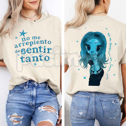 Vintage Blue Graphic Cotton T-Shirt – Casual Oversized Aesthetic Art Unisex Tee