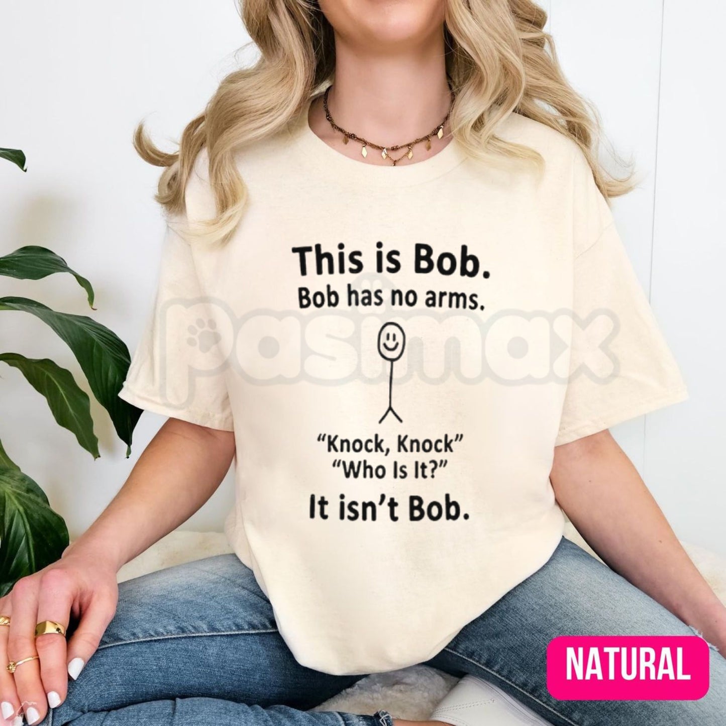 "This Is Bob. Bob Has No Arms" T-Shirt – Funny Stick Figure Graphic Tee, Remastered Heavy Cotton Dark Humor Top, Soft Lived-In Heavyweight Gag Gift Shirt, Made in USA