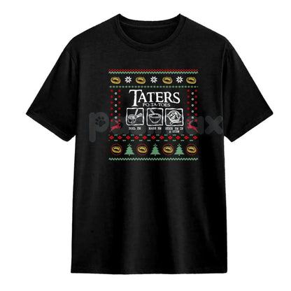 LOTR Taters Potato Ugly Christmas Vintage T-Shirt - Funny Lord of the Rings Holiday Tee, Samwise Gamgee Quote Apparel, Unisex Geek Gift
