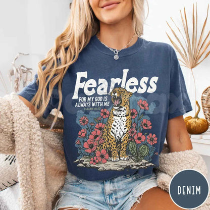 Fearless Isaiah 41:10 Faith Leopard Tee