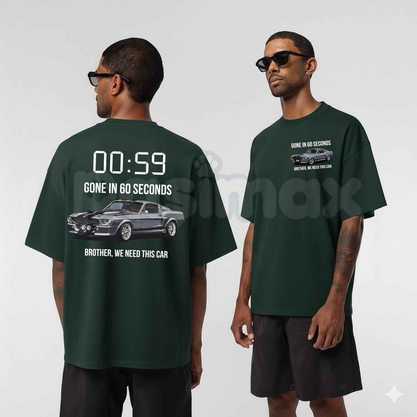 Gone In 60 Seconds T-Shirt – Vintage Eleanor Mustang Movie Unisex Cotton Graphic Tee