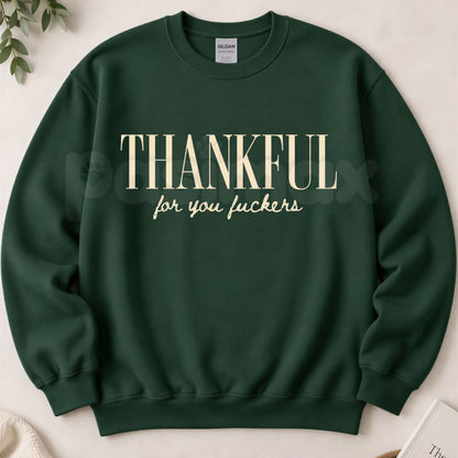 Funny Friendsgiving Thanksgiving Sweatshirt | Retro Turkey Day Graphic Crewneck
