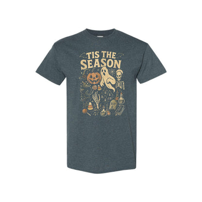 Spooky Season Vibes T-Shirt – Halloween Comfort Colors Shirt, Retro Fall Tee, Tis The Season Outfit, Cute Autumn Graphic Top