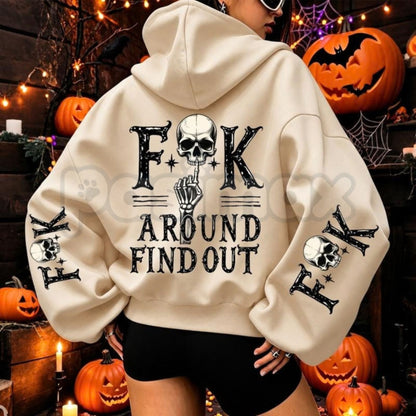 Fuck Around And Find Out Graphic Hoodie – FAFO Patriotic Gun Rights Pullover, Bold Outlaw Streetwear Sweatshirt, Unisex Heavy Blend