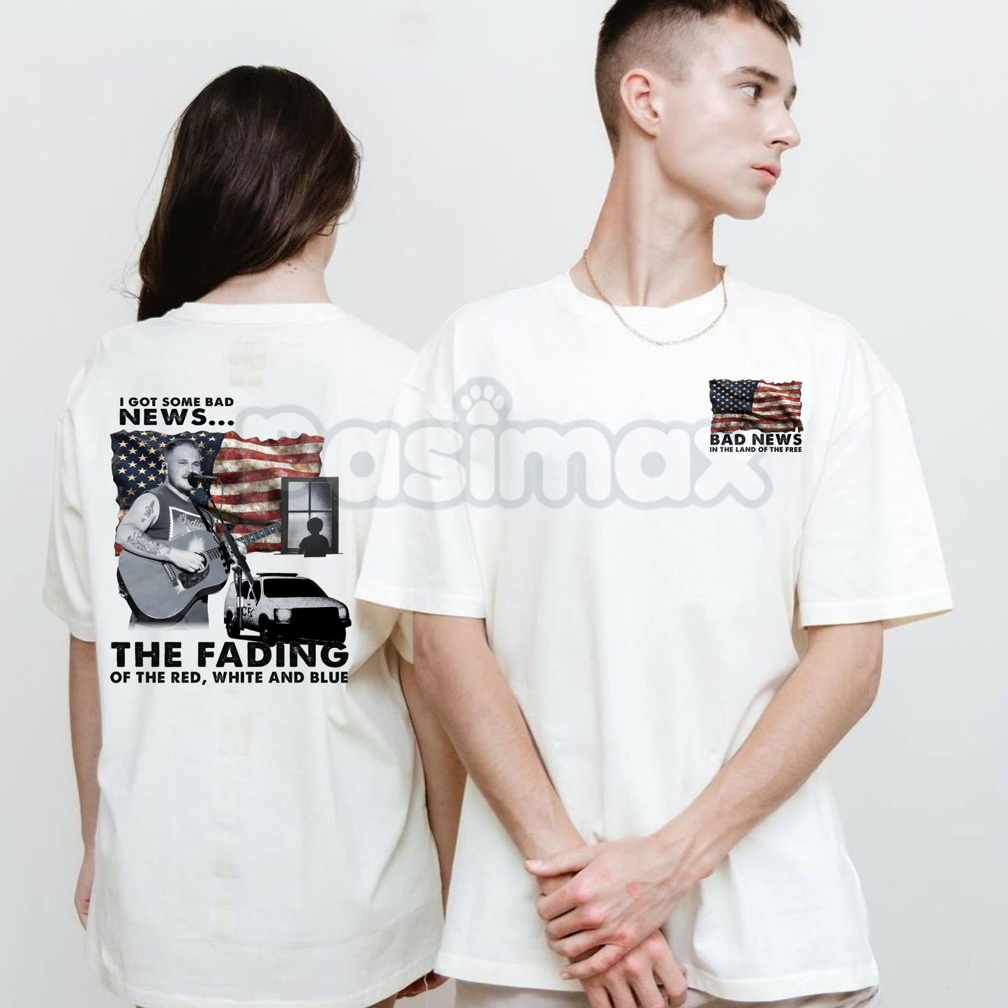 Distressed Americana T-Shirt - Fading Red, White & Blue Graphic Tee, Retro Patriotic Apparel, Unisex Vintage Style