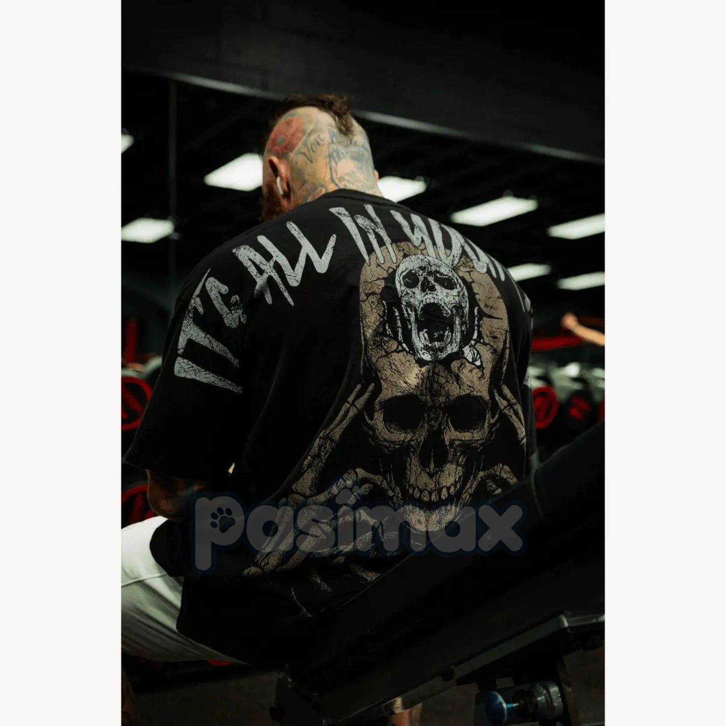 IS x BXACTIV "All In Your Head" Oversized T-Shirt - Mental Health Awareness Graphic Tee, Minimalist Streetwear Collab