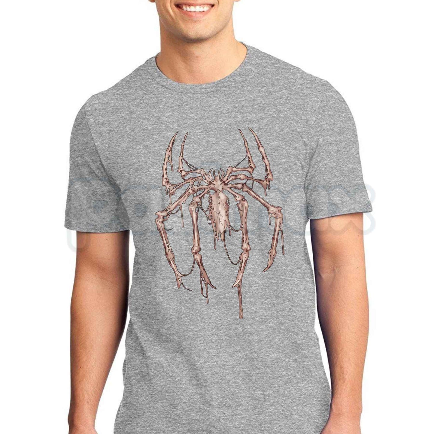 Vintage Spider Skeleton Graphic T-Shirt – Retro Gothic Arachnid Animal Unisex Cotton Tee