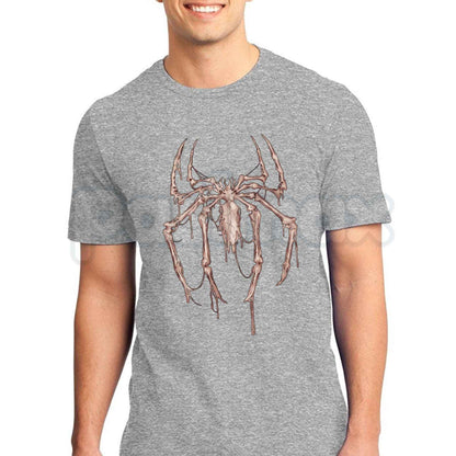 Vintage Spider Skeleton Graphic T-Shirt – Retro Gothic Arachnid Animal Unisex Cotton Tee