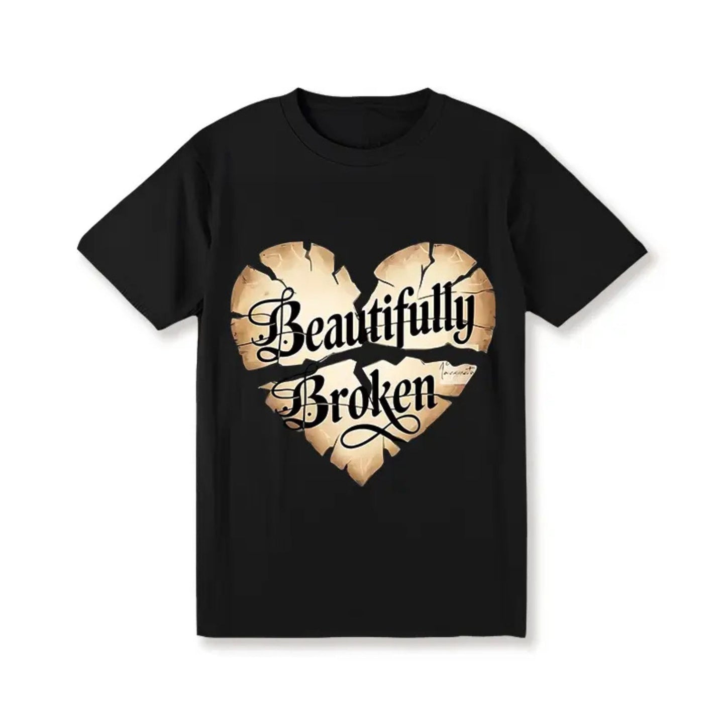 "Beautifully Broken" Vintage Graphic Tee - Stylish Urban Streetwear, Essential Couples Gift