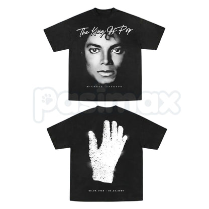 MJ Vintage Pop Music Graphic T-Shirt – Classic King of Pop Retro Tee, Premium 100% Cotton 80s Music Icon Top, Soft Lived-In Heavyweight Legendary Artist Shirt, Made in USA