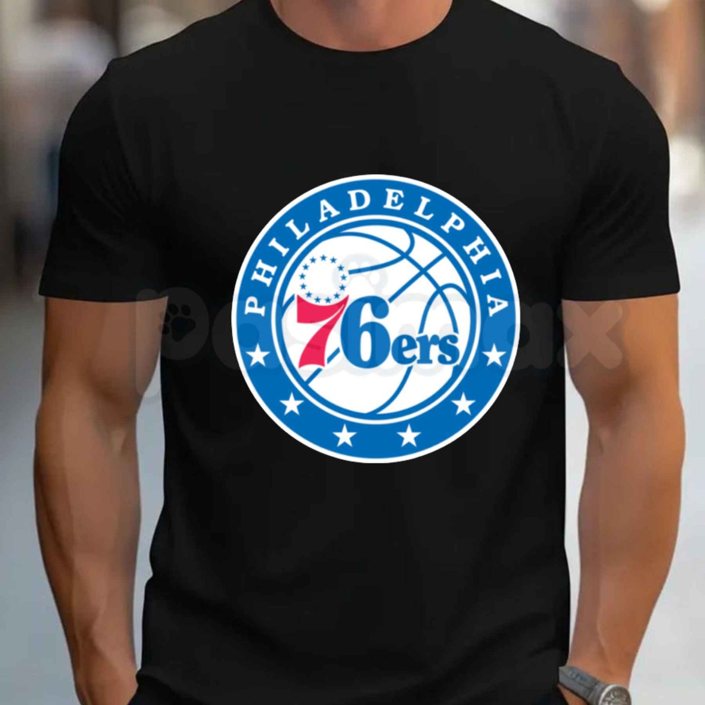 Philadelphia 76ers Logo Graphic T-Shirt – Official Philly Sixers NBA Basketball Unisex Cotton Tee