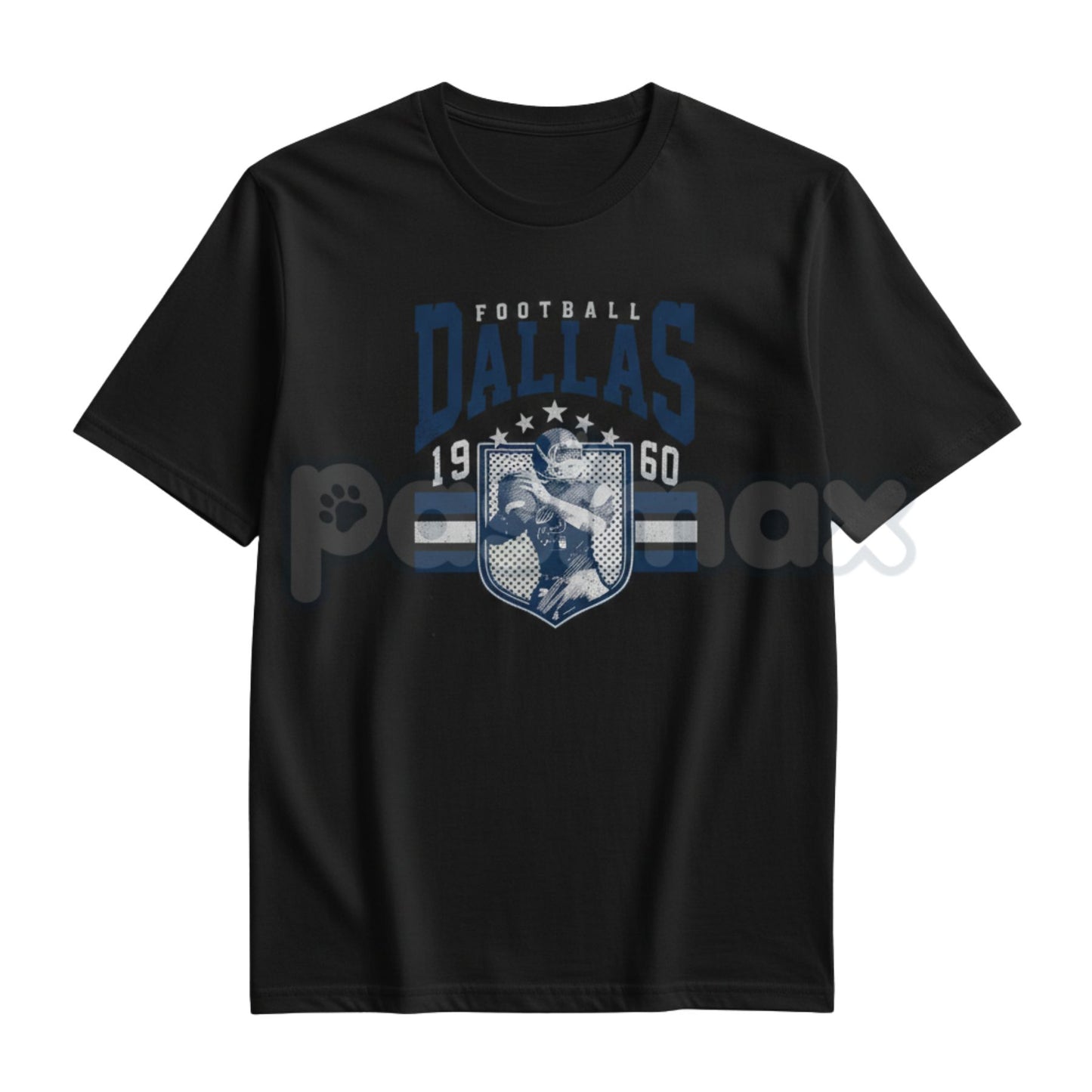 Dallas 1950s Football Graphic Men's T-Shirt - Retro Texas Sports Tee, Vintage Pro Football History Apparel, Classic Dallas Fan Gift