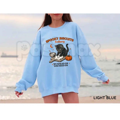 Kitty Biscuits Sweatshirt | Spooky Season Black Cat Halloween Crewneck