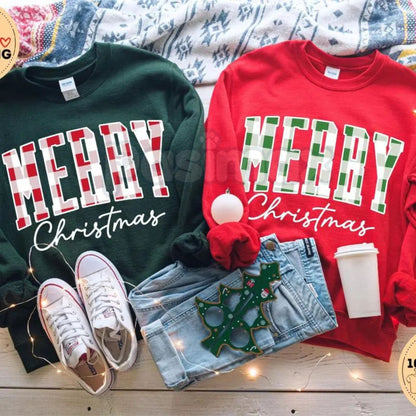 Groovy Merry Christmas Sweatshirt – Retro Aesthetic Holiday Crewneck | Cute Winter Vibes Gift