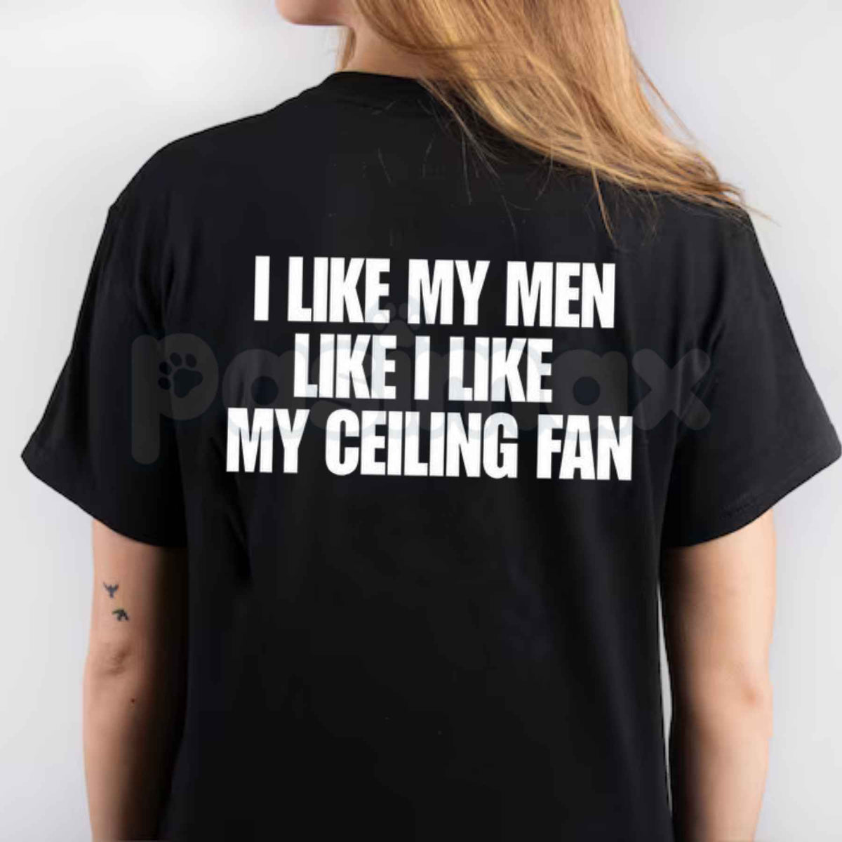 I Like My Men Like I Like My Ceiling Fan T-Shirt – Funny Sarcastic Humorous Unisex Tee