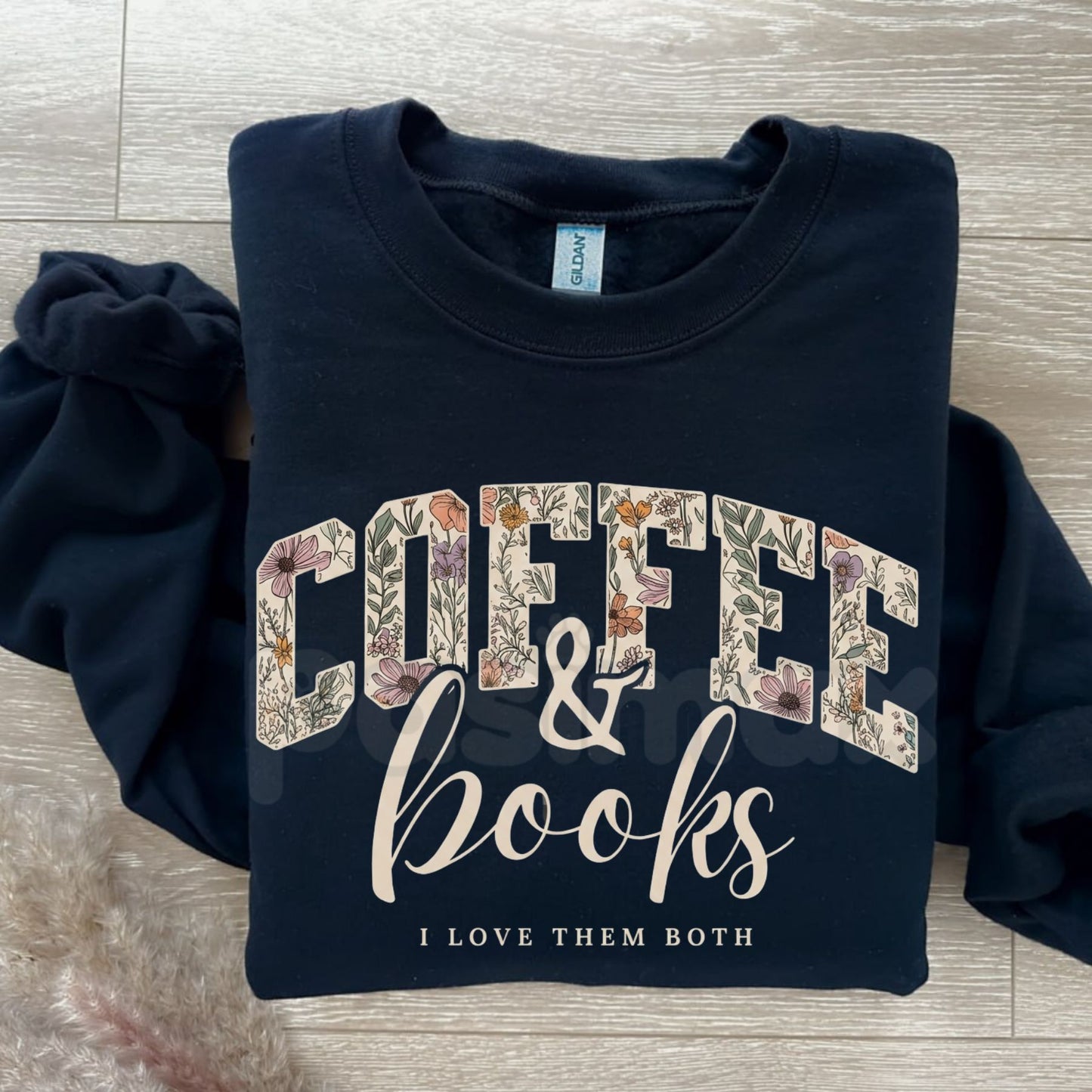 Coffee and Books Sweatshirt | Bookish Romance Reader Crewneck | Librarian Aesthetic Jumper | Dark Academia Coffee Lover Pullover | Literary Gift for Her | Cozy Reading Graphic Shirt