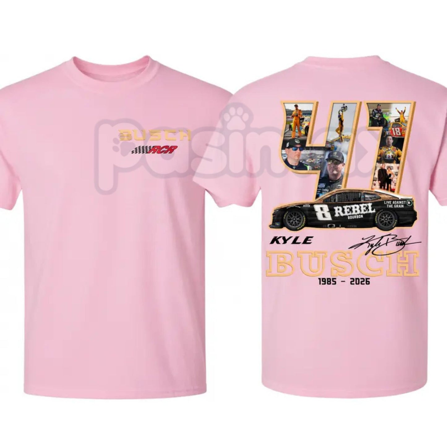 Kyle Busch 41 Tribute T-Shirt – Vintage NASCAR Racing Legend Memorial Graphic Tee (Version 2)