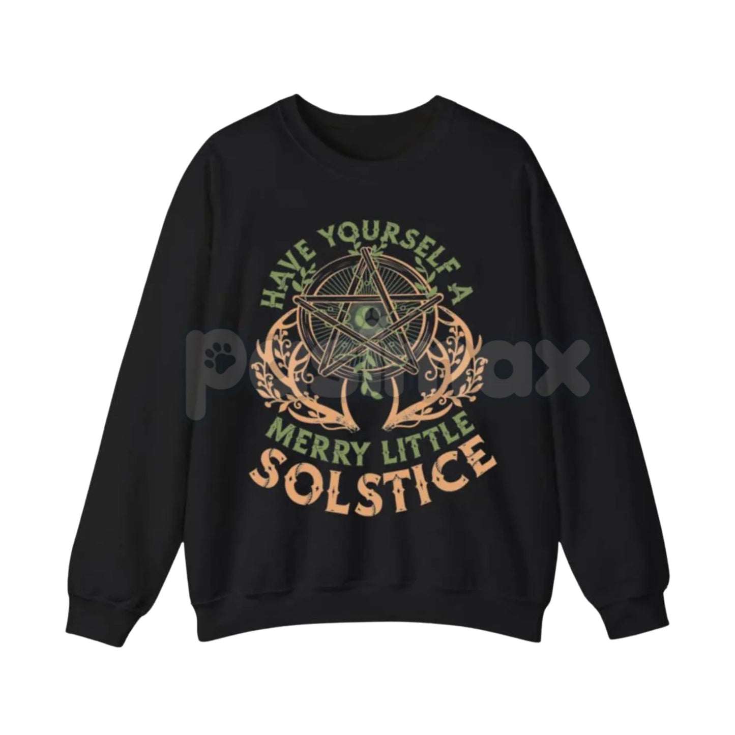 Rustic Yule Winter Solstice Sweatshirt | Folklore Nature Pine Tree Jumper | Deep Winter Cozy Seasonal Crewneck