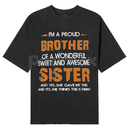 Men's "Brother and Sister" T-Shirt - Proud Sibling Bond Tee, Family Matching Apparel, Brotherhood & Sisterhood Gift