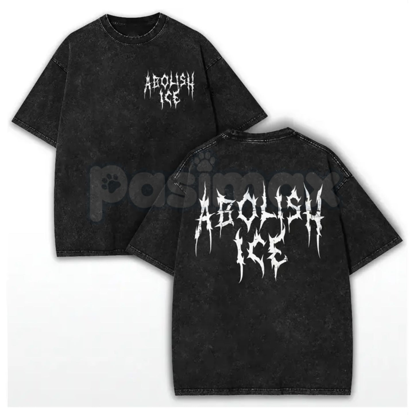 The Resistance Tour: ABOLISH ICE Heavy Metal Tee – Vintage Washed Distressed Streetwear, Radical Activist Graphic Top