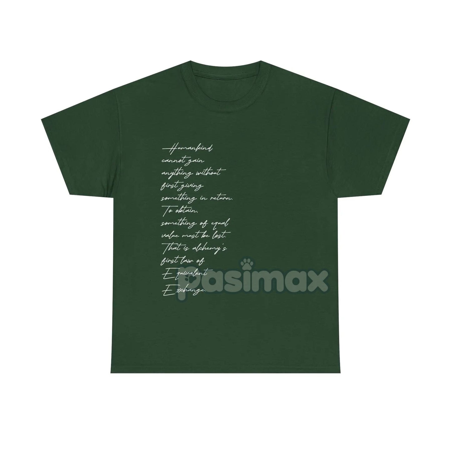 Edward Elric's "Equivalent Exchange" T-Shirt - Fullmetal Alchemist Brotherhood Apparel