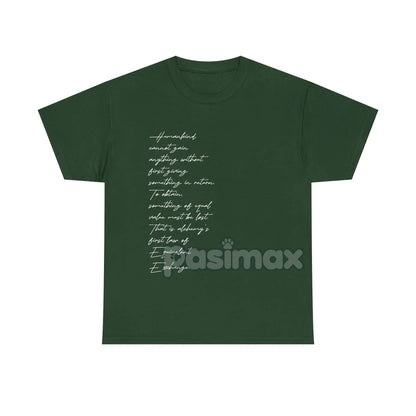 Edward Elric's "Equivalent Exchange" T-Shirt - Fullmetal Alchemist Brotherhood Apparel