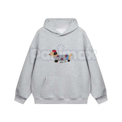 Aelfric Eden Cartoon Dog Embroidered Unisex Hoodie – Premium Heavy Blend Streetwear, Cute Graphic Aesthetic Pullover