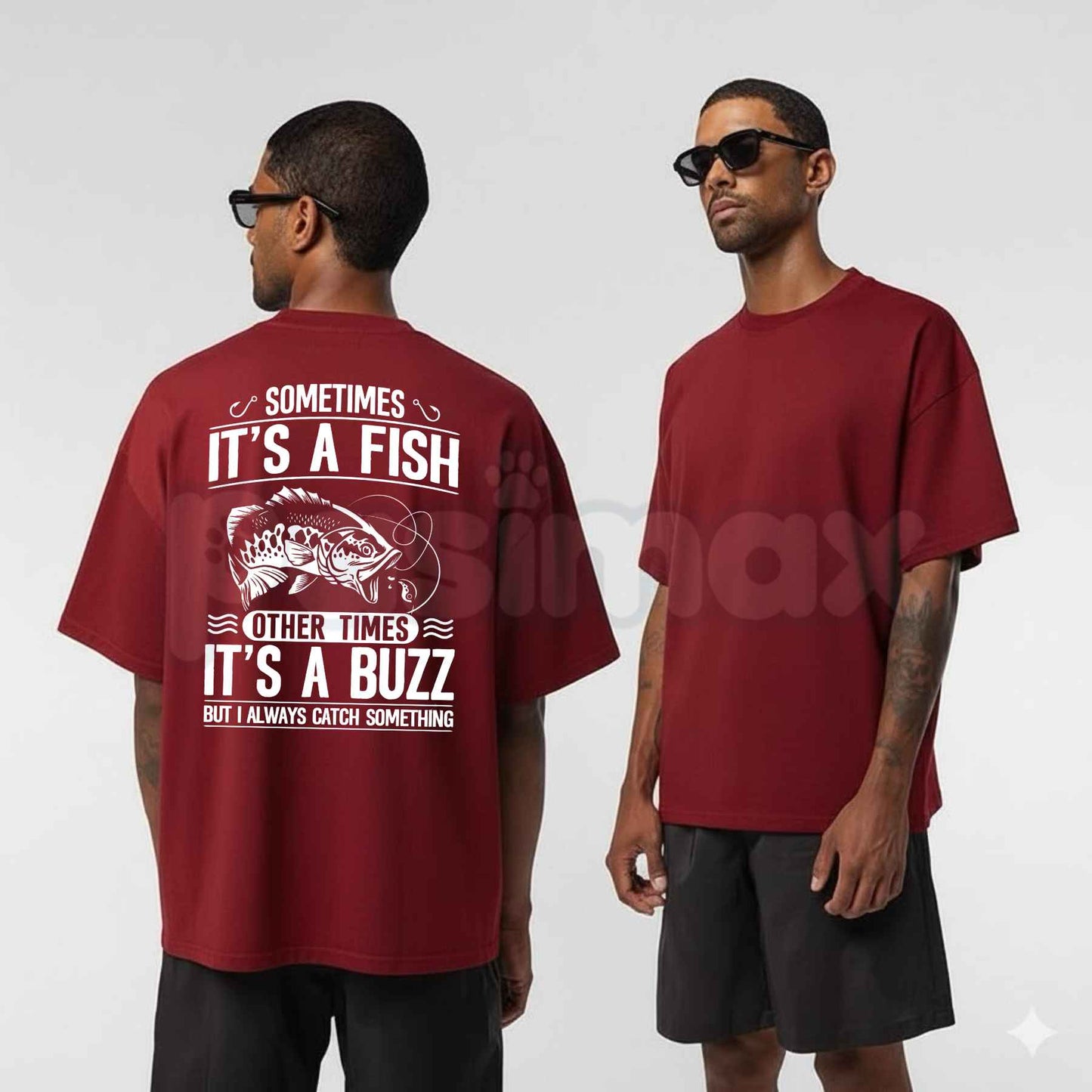 Sometimes It's A Fish Other Times A Buzz Shirt – Funny Fishing Men's Graphic Tee, Sarcastic Angler Drinking Gift T-Shirt