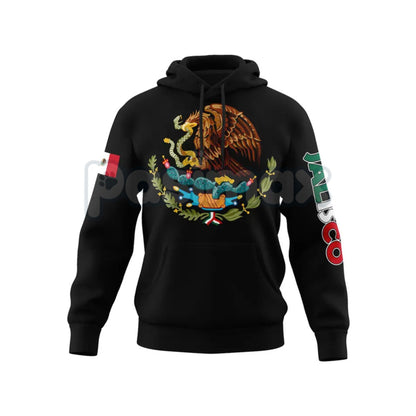 Mexico States Design Black Hoodie – Cultural Map Pullover, Unisex Mexican Pride Apparel