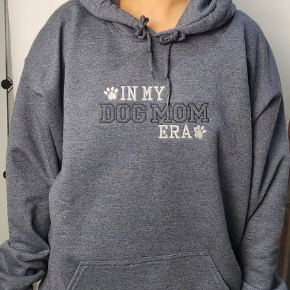 In My Dog Mom Era Embroidered Hoodie