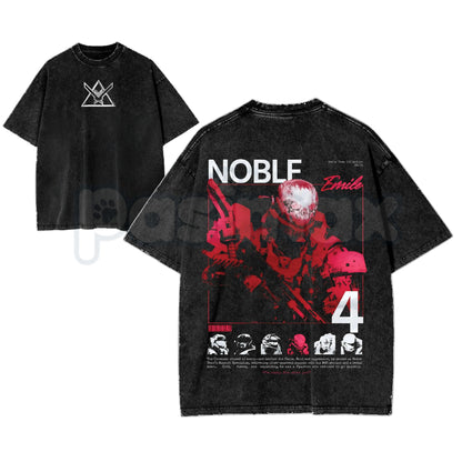 Noble Team Halo Reach T-Shirt – Remember Reach Unisex Graphic Tee, Lightweight Vintage Washed Cotton Gaming Streetwear