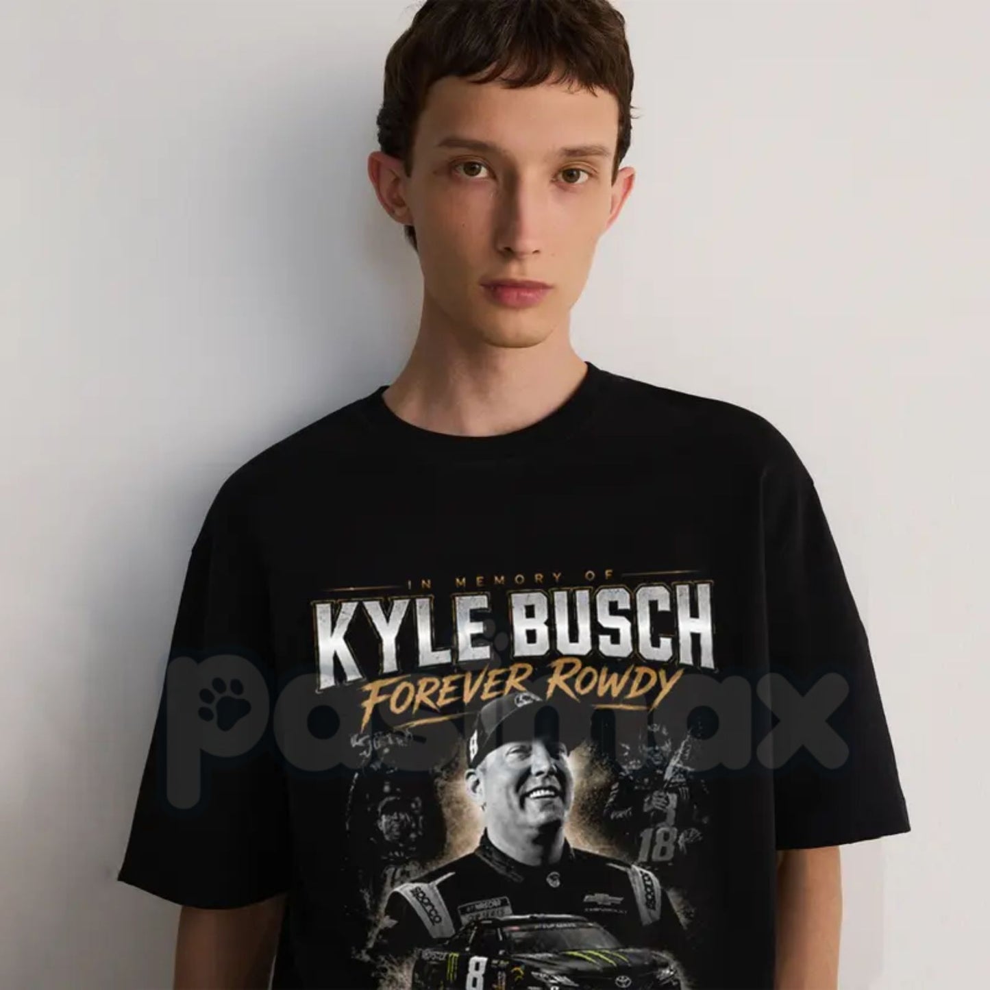 Kyle Busch "FOREVER ROWDY" T-Shirt – NASCAR Racing Legend Fan Pride Graphic Tee