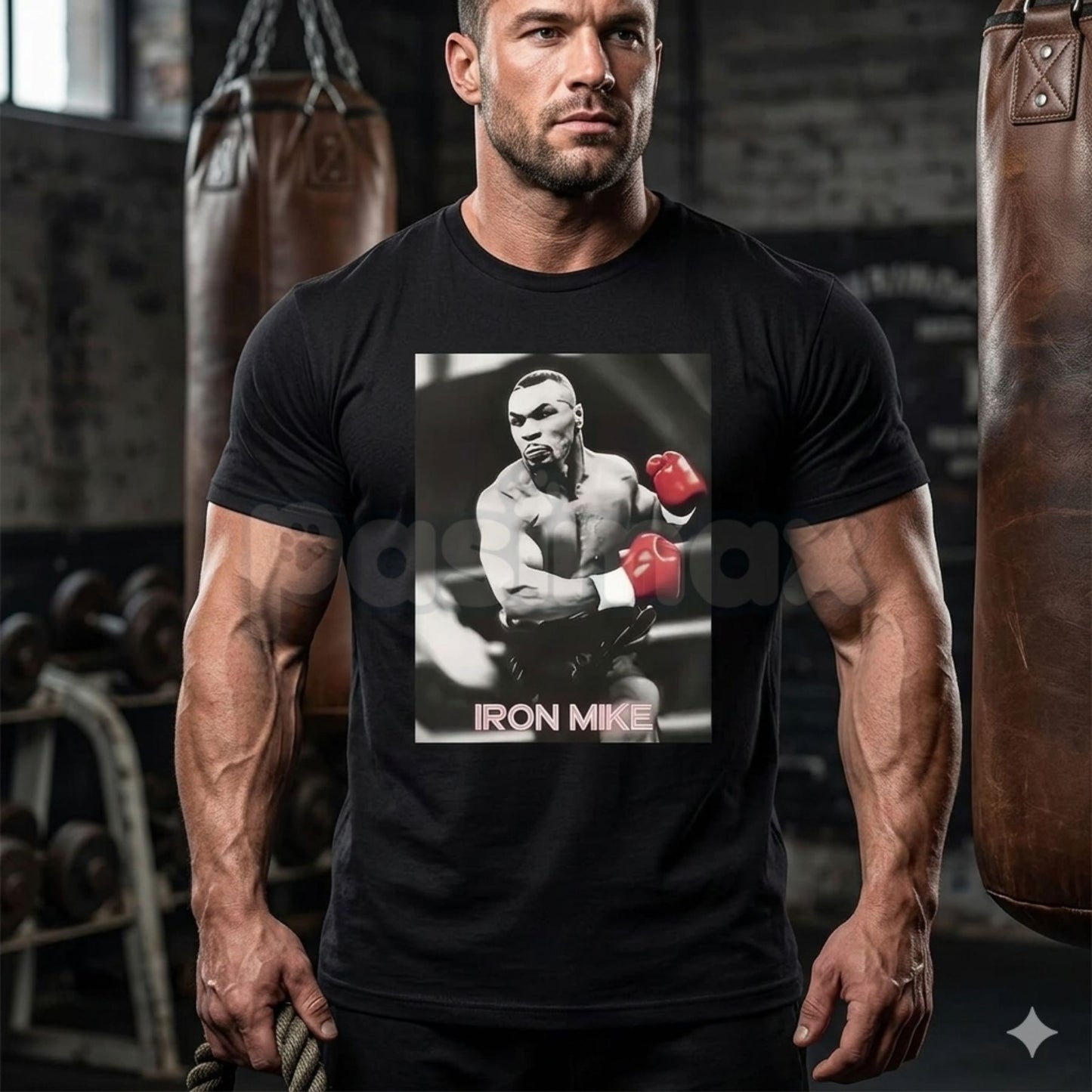 Mike Tyson Boxing Graphic T-Shirt – "Iron Mike" Heavyweight Champ Tee, Remastered Heavy Cotton Combat Sports Top, Soft Lived-In Vintage Boxing Legend Shirt, Made in USA
