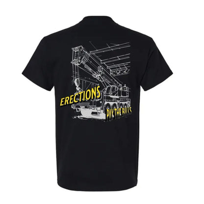 Crane Operator T-Shirt - "Pays the Bills" Blue Collar Work Tee, Men's Apparel Top