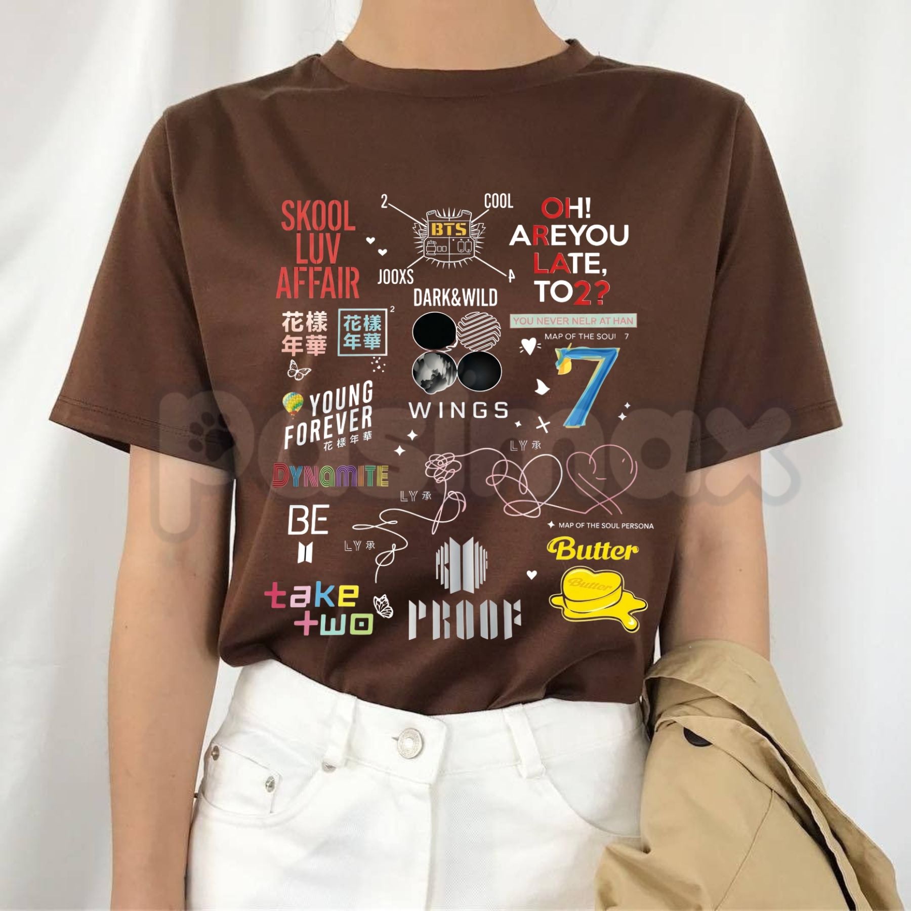 BTSまとめ売りアルバムTシャツ会報 BTS Album Shirt | K-Pop Discography Graphic Fan Tee – Pasimax
