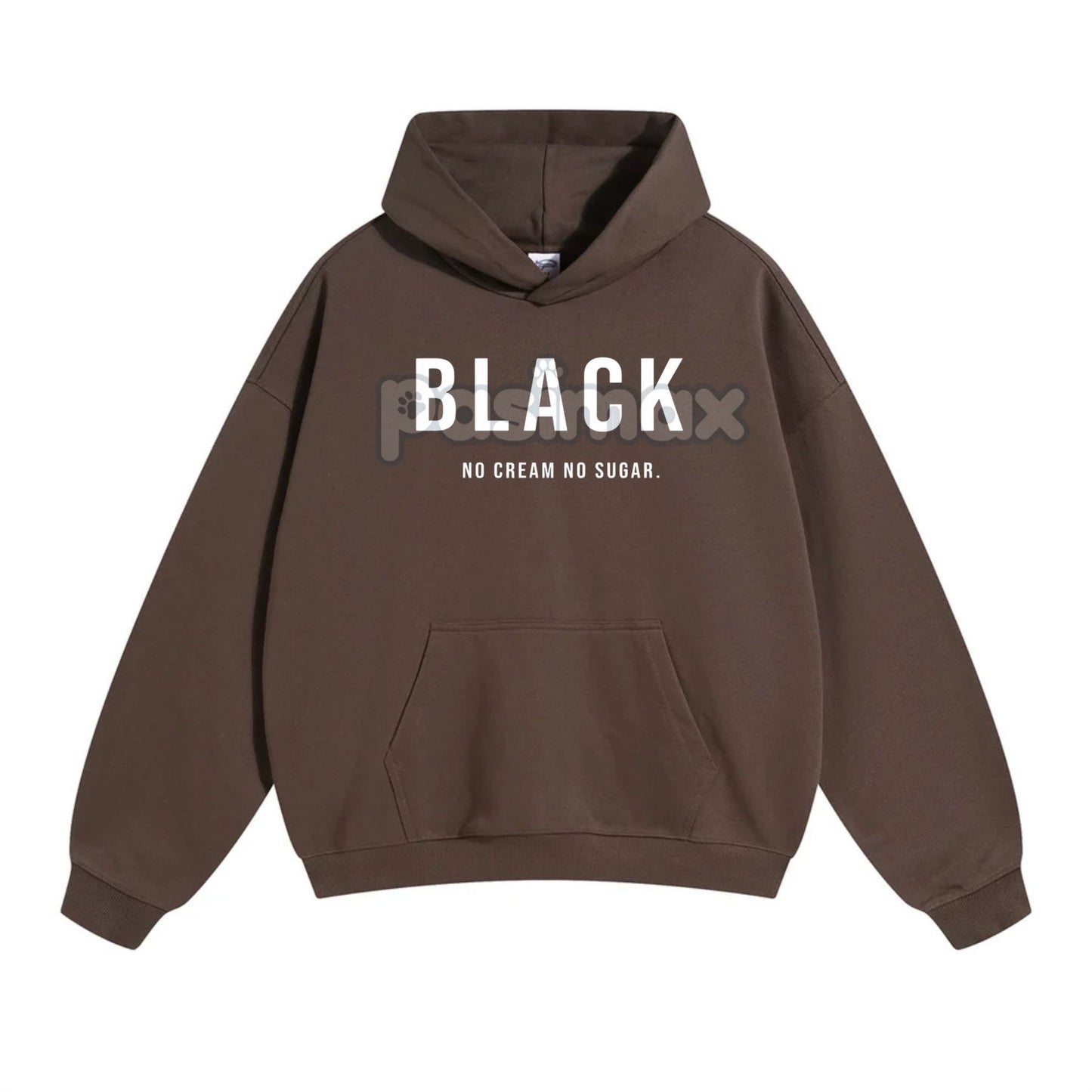 Black No Cream No Sugar Hoodie – Minimalist Coffee Lover Pullover, No-Nonsense Attitude Apparel