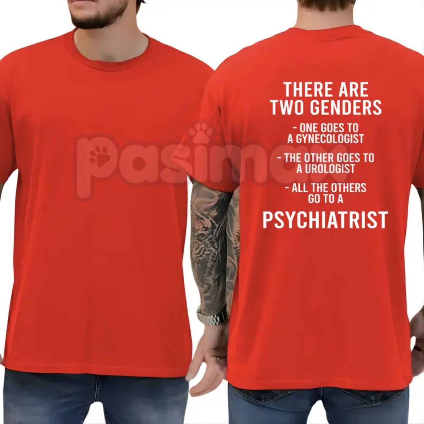 "There Are Two Genders" T-Shirt – Bold Traditionalist Statement Graphic Tee, Remastered Heavy Cotton Conservative Values Top, Soft Lived-In Heavyweight Political Shirt, Made in USA