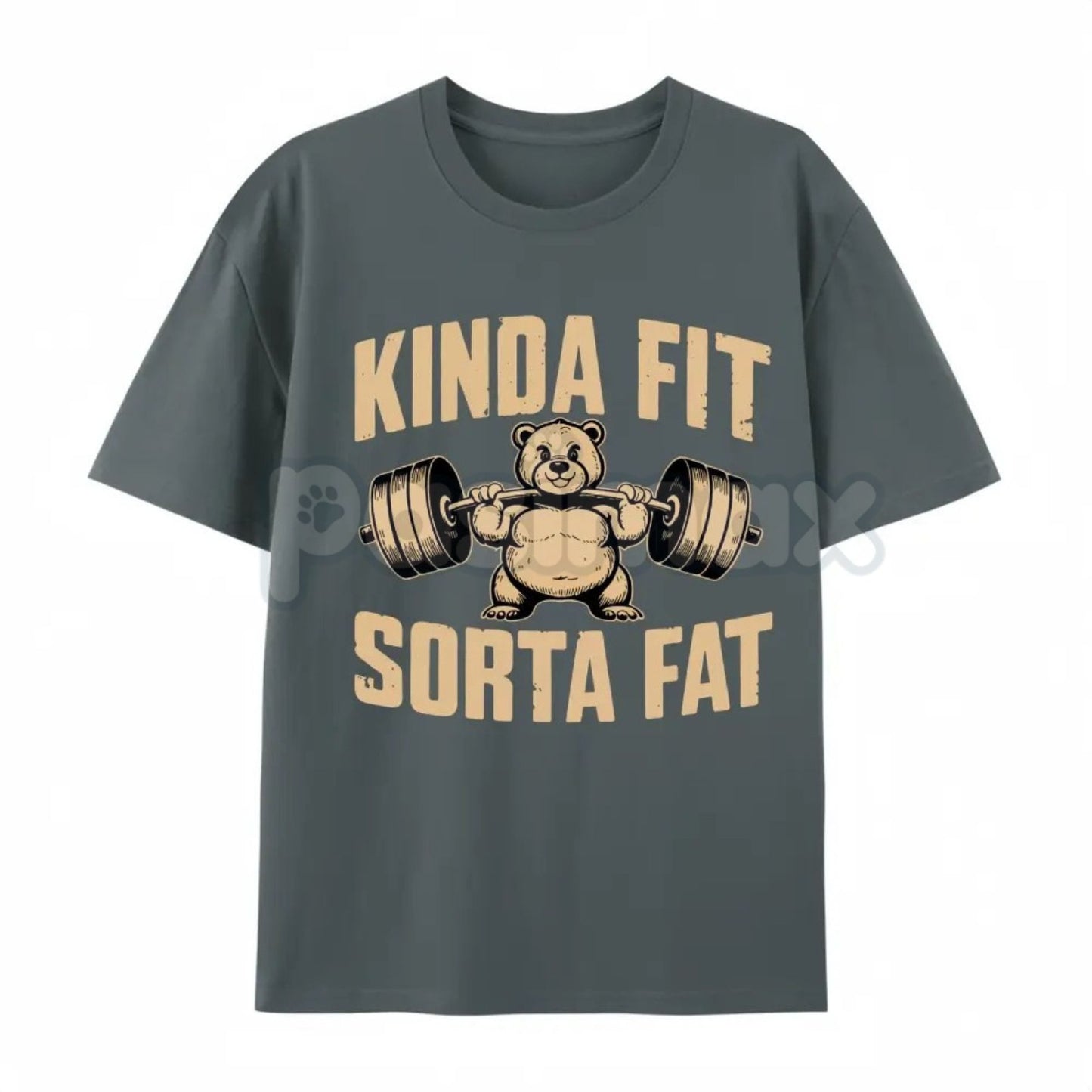 "Kinda Fit Sorta Fart" Funny Gym T-Shirt – Sarcastic Fitness Graphic Tee, Premium 100% Cotton Workout Humor Top, Soft Lived-In Heavyweight Activewear Shirt, Made in USA