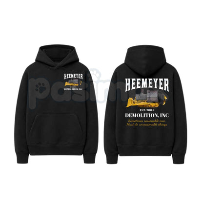 Heemeyer Demolition Inc® Hoodie – Vintage Bulldozer Graphic Sweatshirt, Retro Granby Colorado Heavy Equipment Unisex Top & Gift