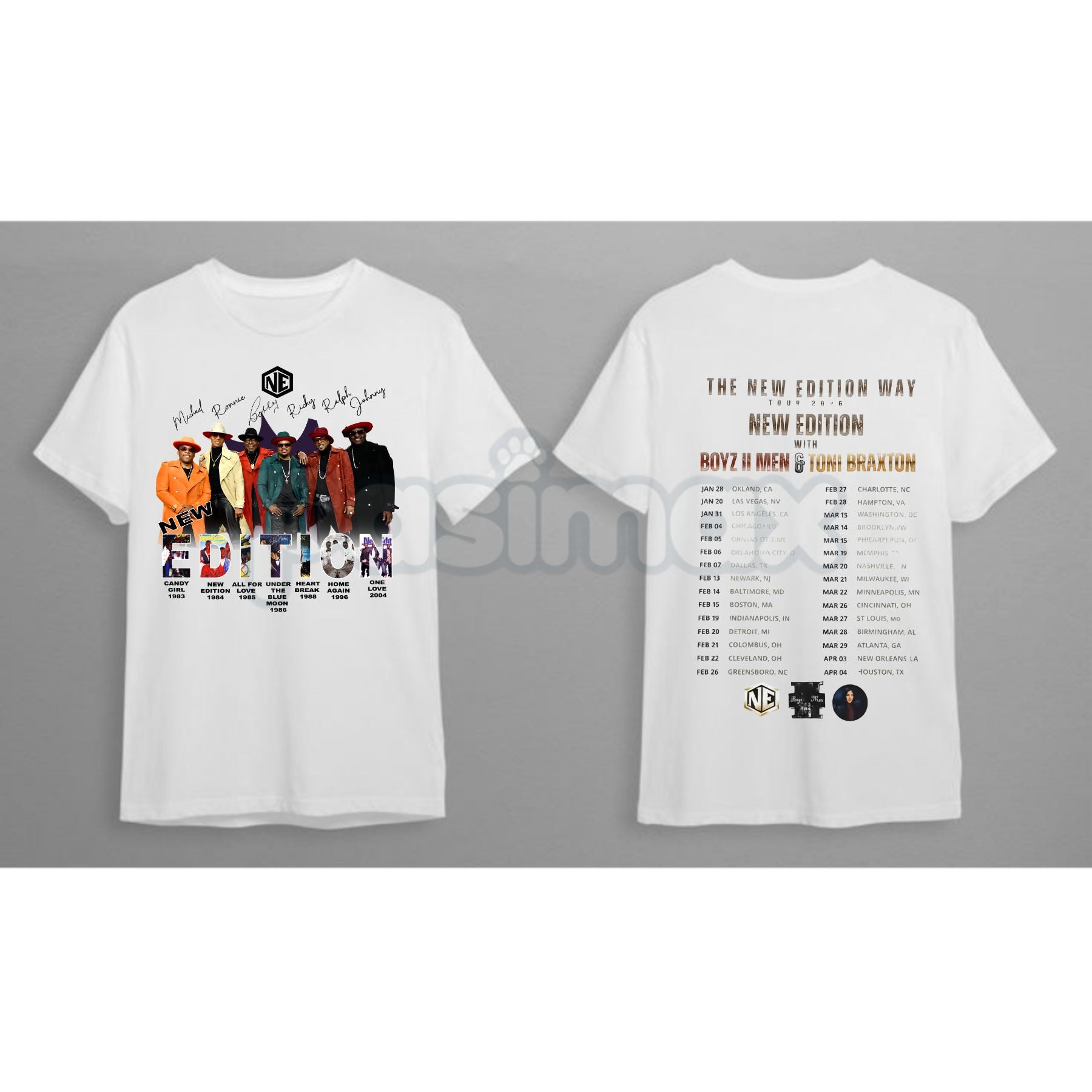The New Edition Way 2026 Tour Concert T-Shirt – Pasimax