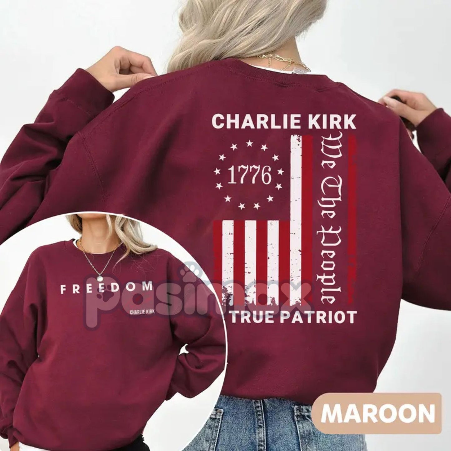 Charlie Freedom Sweatshirt – Patriotic 1776 American Flag Pullover