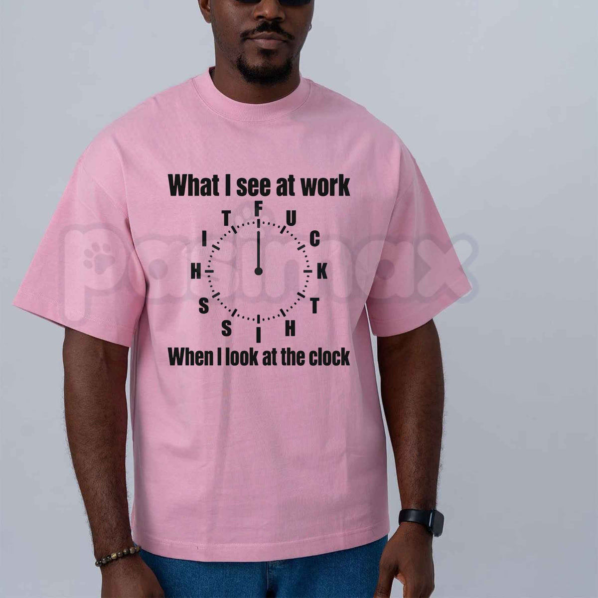 What I See At Work Clock T-Shirt – Funny Office Overtime Humor Unisex Tee