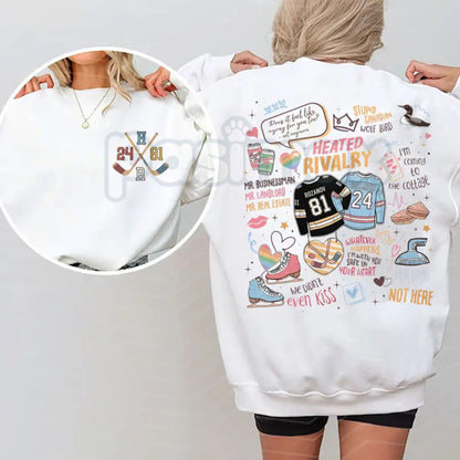 Hollanov Couple Romance Book Sweatshirt | Heated Rivalry Hockey Shirt | Shane and Ilya Bookish Jumper | Game Changer Series Gift | Sports Romance Fan Apparel
