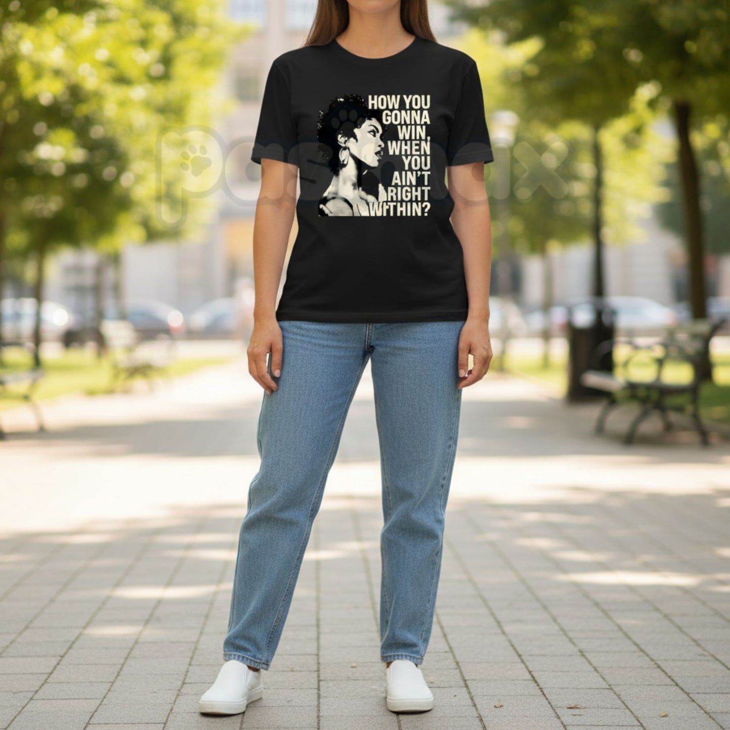 "How You Gonna Win When You Ain't Right Within" Inspirational Tee – Premium 100% Cotton Mental Health Shirt, Soulful Lyrical Quote Graphic Top, Soft Lived-In Heavyweight Self-Care Apparel, Made in USA