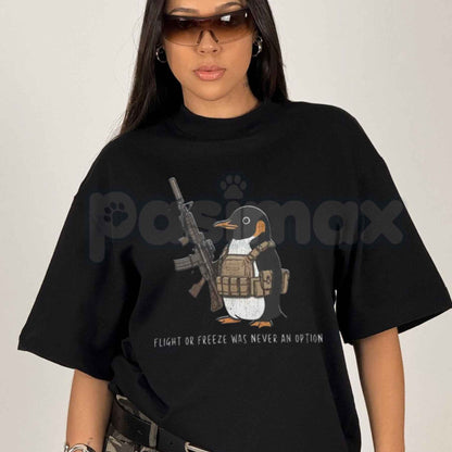 Flight Was Never An Option Tactical Penguin Tee