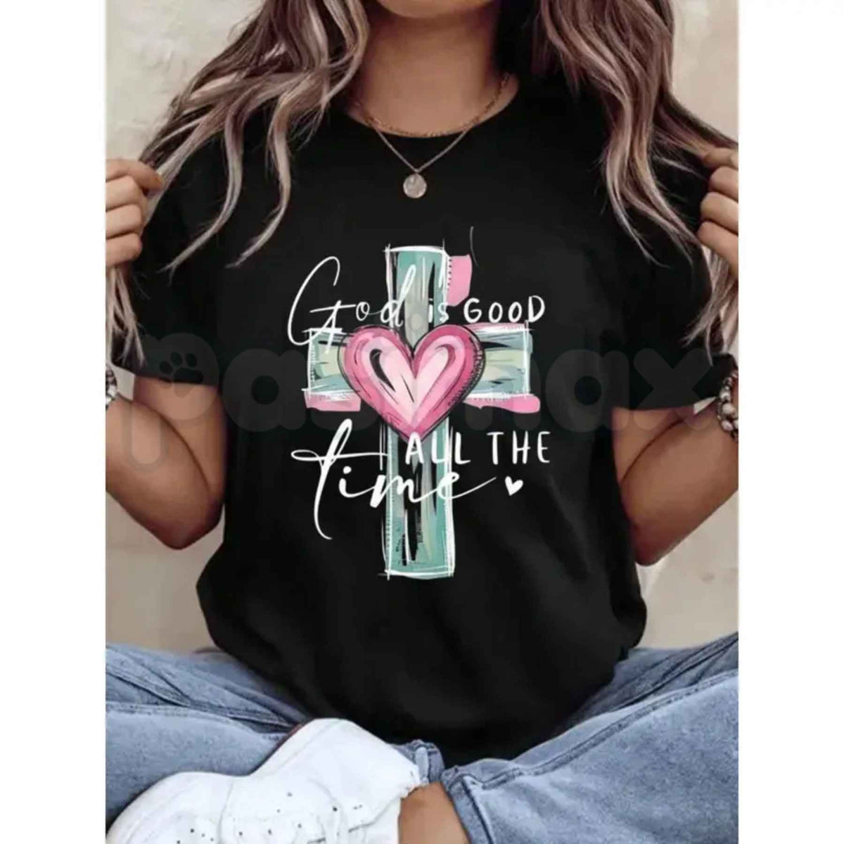 God Is Good Graphic T-Shirt – Christian Faith Quote Inspirational Unisex Tee