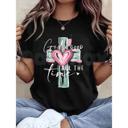 God Is Good Graphic T-Shirt – Christian Faith Quote Inspirational Unisex Tee